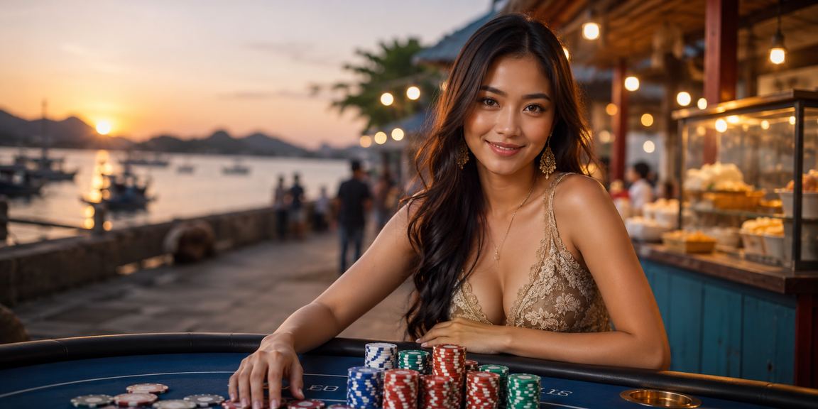 Perempuan Indonesia menikmati pengalaman taruhan online dari ponsel di lingkungan santai