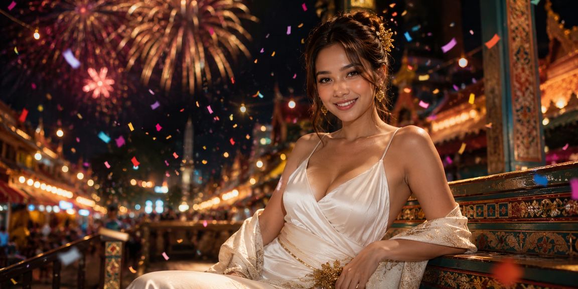 Suasana pasar malam dengan promosi deposit dan bonus menarik